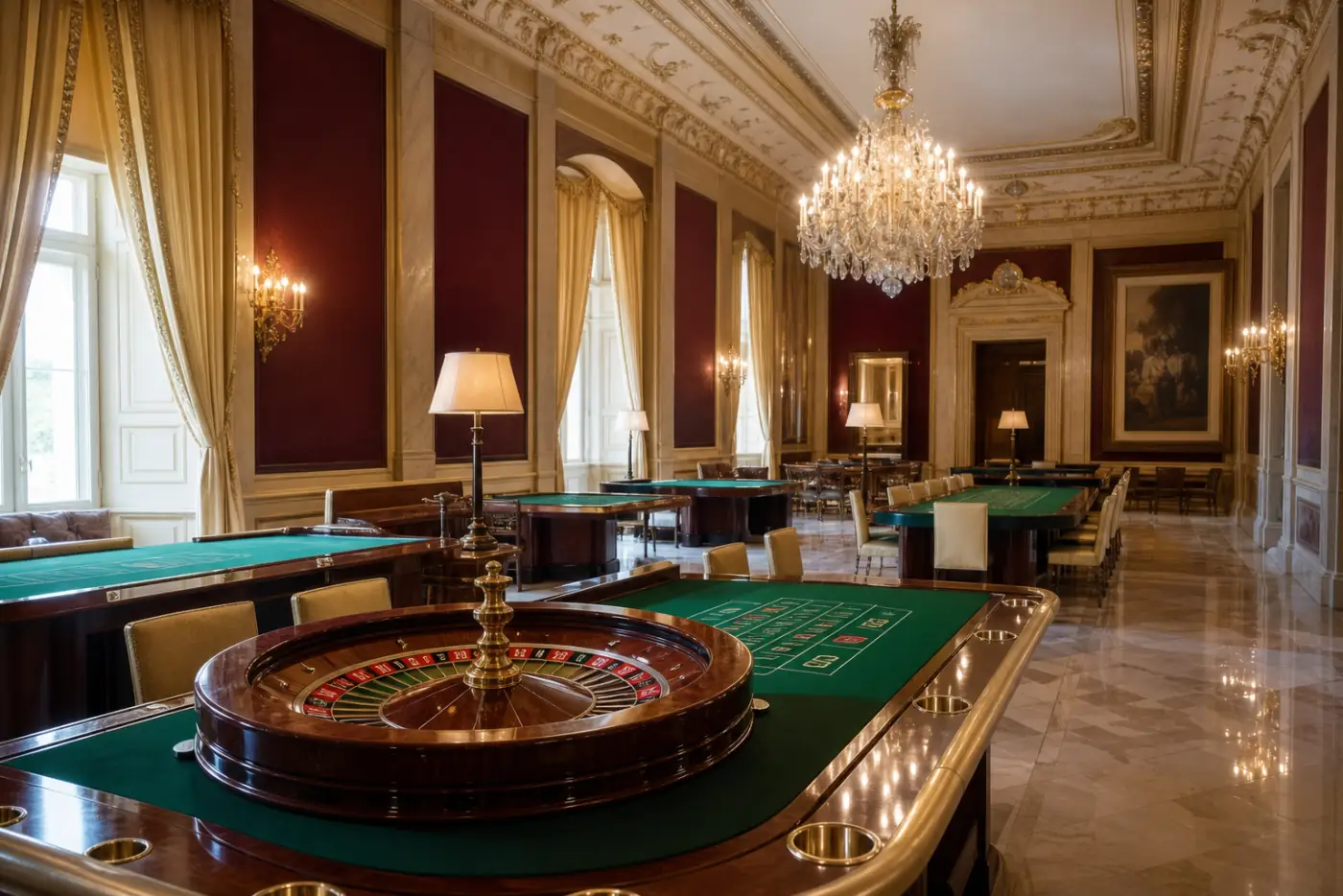 Ruletový sál Palace Bohemia bez hostů